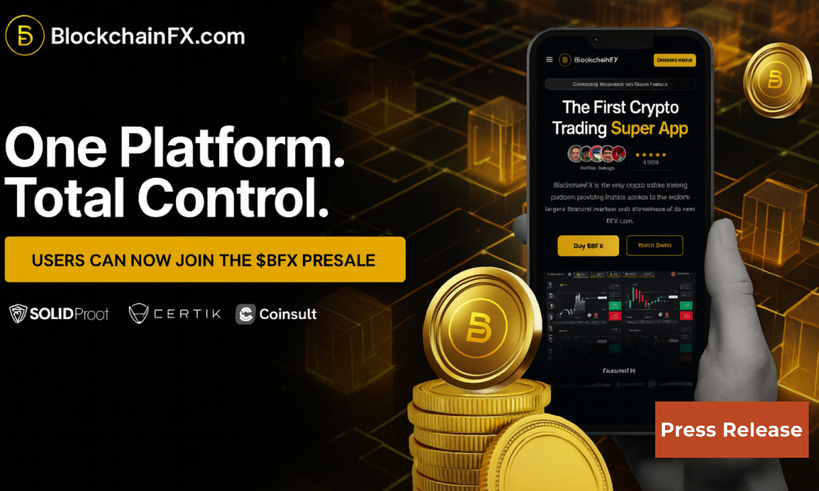 BlockchainFX super app interface