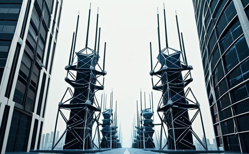Decentralized wireless network towers and 5G connections in a futuristic city