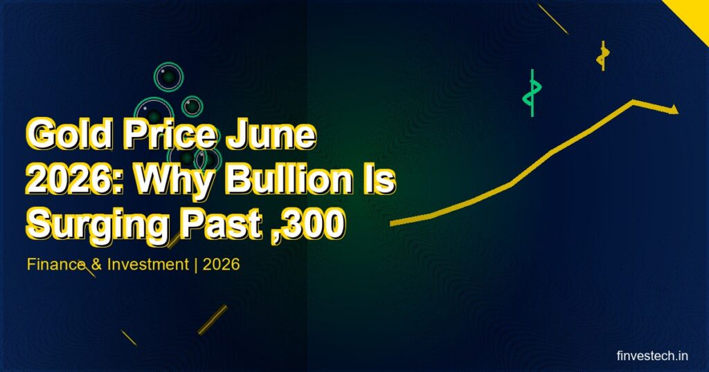 Gold Price June 2026 chart showing bullion surge past ,300 per ounce with digital gold coins and market data