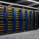 High-density GPU server racks in a modern data center representing the generative AI infrastructure boom.