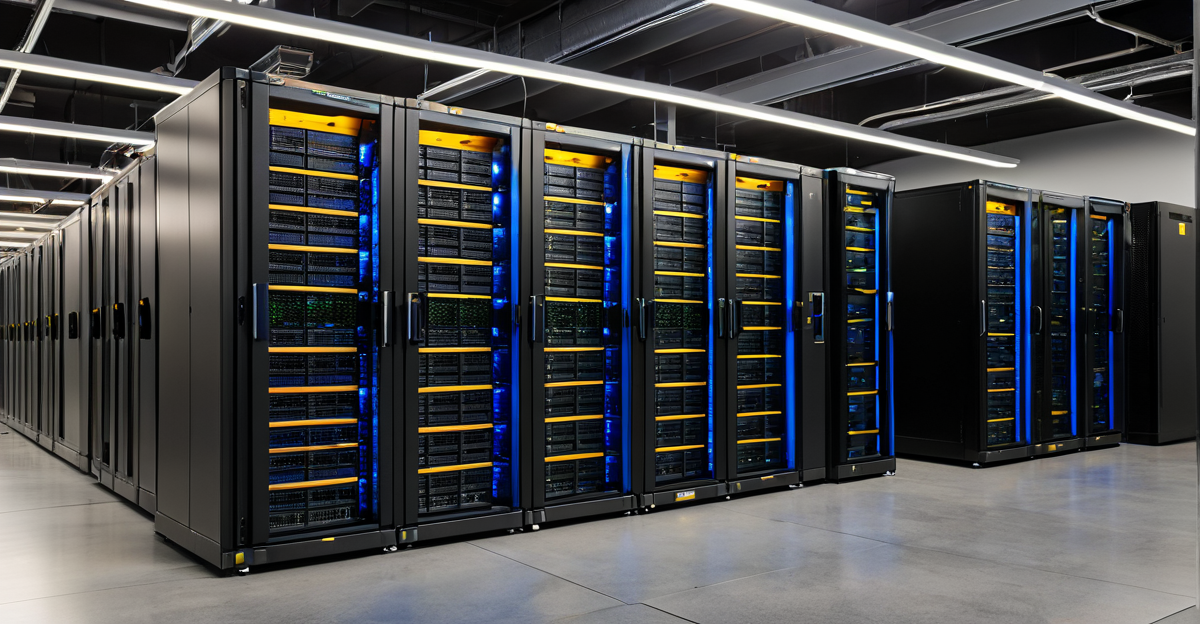 High-density GPU server racks in a modern data center representing the generative AI infrastructure boom.