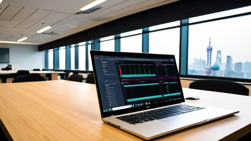 A corporate workspace demonstrating agentic AI software executing automated browser workflows.