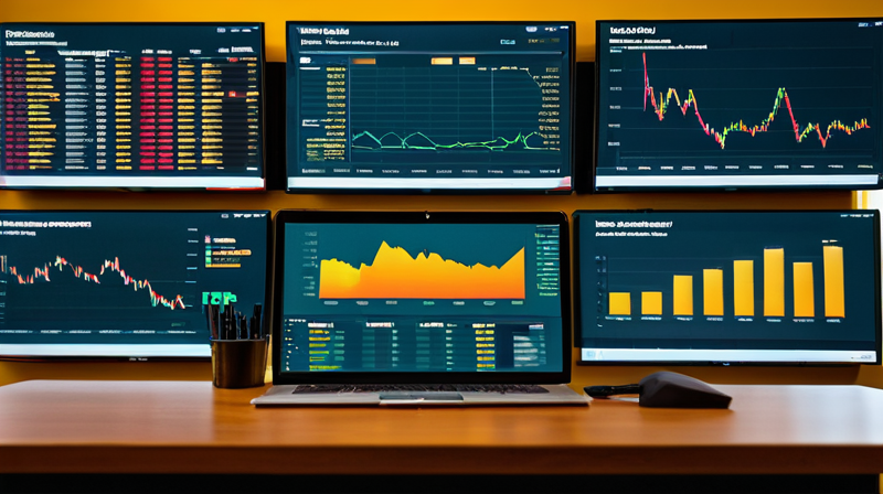Modern conference table with an interactive digital display showing a financial dashboard, crypto portfolio, and NFT market data, demonstrating mainstream brand engagement.