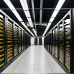 High-density GPU server racks in a modern data center representing global AI infrastructure.