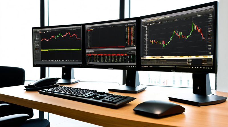 An analyst's multi-monitor workstation displaying financial modeling and underwriting data.