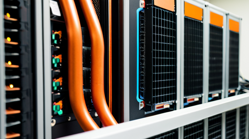 Advanced liquid cooling system inside a high-performance AI server rack