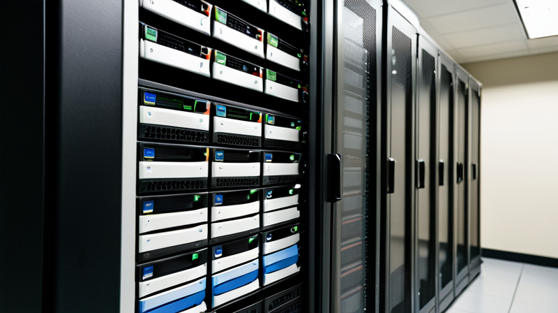 Secure enterprise server room hosting institutional blockchain node infrastructure.