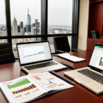 A modern corporate boardroom overlooking a city skyline, representing investment banking and private equity environments.