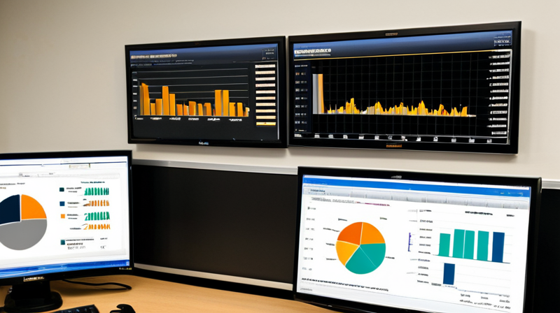 Dual-monitor workstation showing a leveraged buyout financial model and corporate advisory diagrams.
