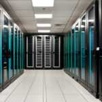 High-performance GPU server racks in a modern data center representing the infrastructure of the AI boom.