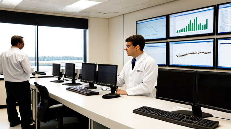 Aerospace research laboratory workbench showing high-tech testing equipment, illustrating public-private research partnerships.