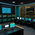 Secure server room representing decentralized network infrastructure and cryptography systems.
