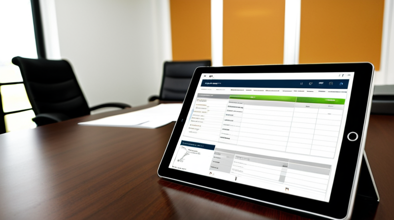 A tablet displaying a streamlined digital client onboarding interface for financial advisors.