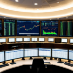 Modern trading desk displaying real-time global market data and financial charts representing top investing trends