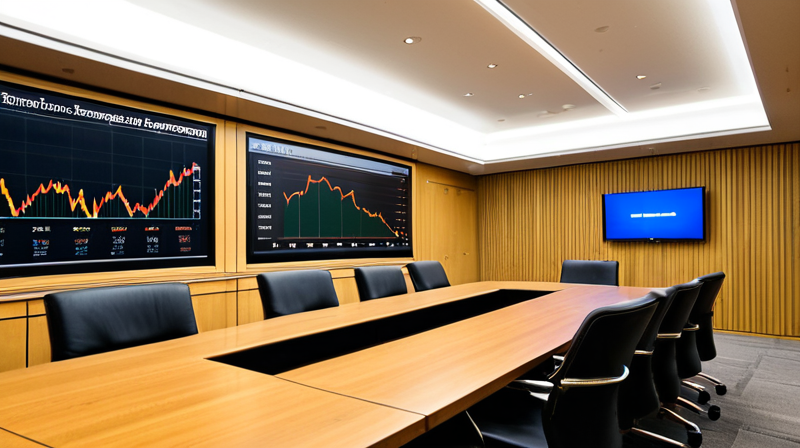 Modern office with tablets displaying financial reports on a conference table, symbolizing strategic financial planning.