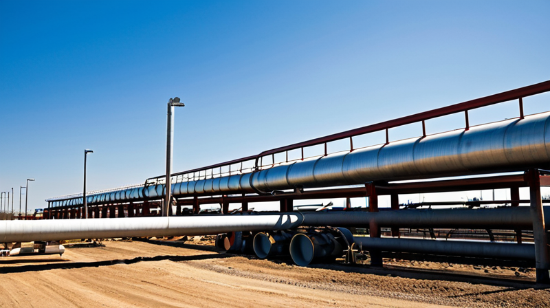 Modern natural gas pipeline infrastructure representing energy sector investments