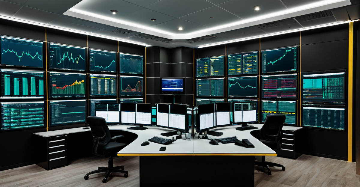 Blockchain node servers in a modern server room, illustrating the physical infrastructure supporting decentralized finance platforms like BNB Smart Chain.