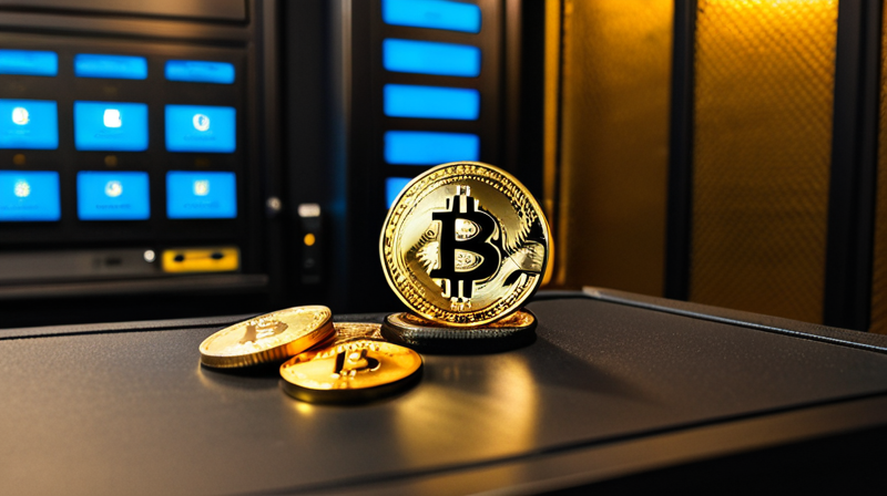 Hardware wallet connected to a laptop showing a secure transaction, with a handwritten public key fingerprint nearby, symbolizing digital asset security.
