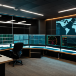 Secure blockchain validation server room showcasing decentralized infrastructure.