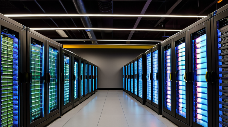 Enterprise GPU server racks representing the infrastructure behind multimodal AI processing.