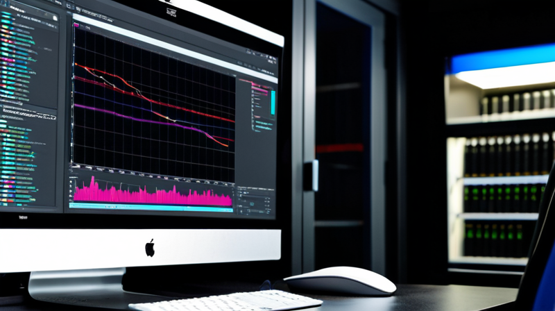 High-end research workstation showing neural network architecture