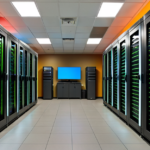 High-density GPU server racks in a modern Beijing data center representing Moonshot AI infrastructure